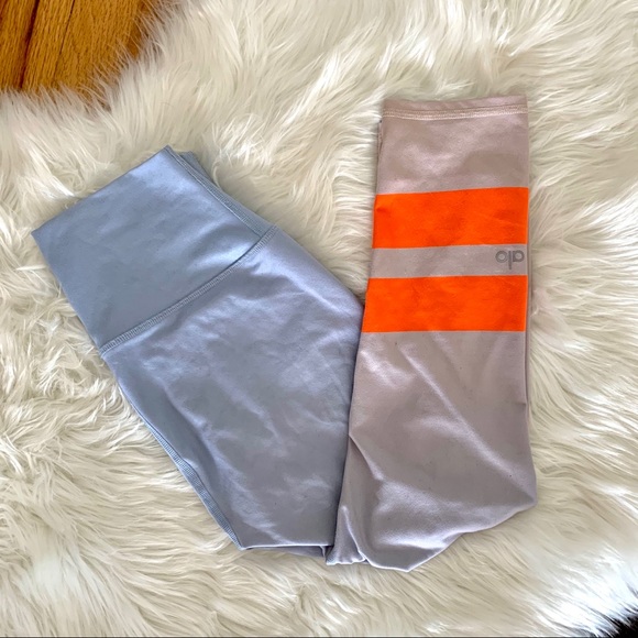 ALO Yoga Pants - ALO Yoga Airbrush Capri Legging Gradient Sky